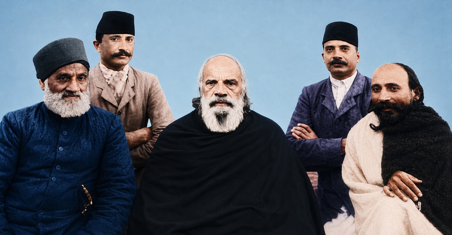 Fazihat Shah Warsi with family and companions